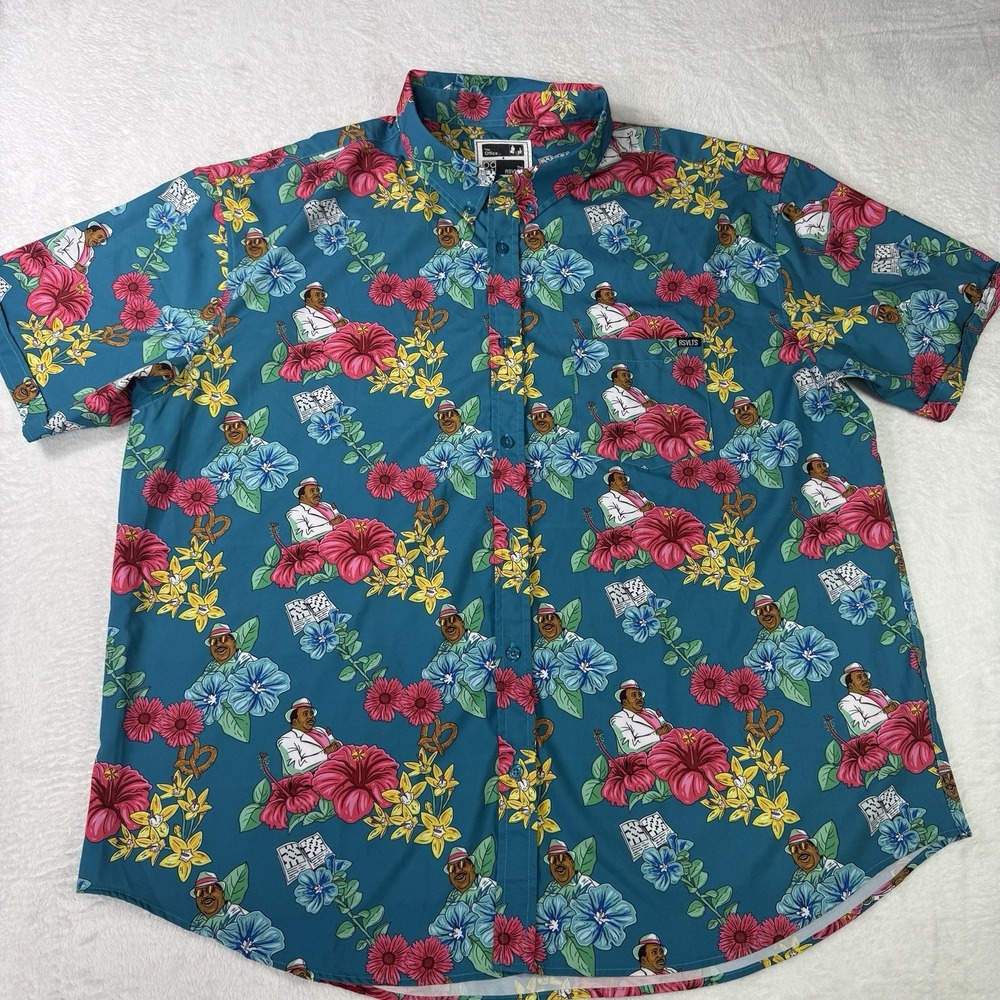RSVLTS The Office Florida Stanley Shirt Mens 3XL Button Up KUNUFLEX Floral